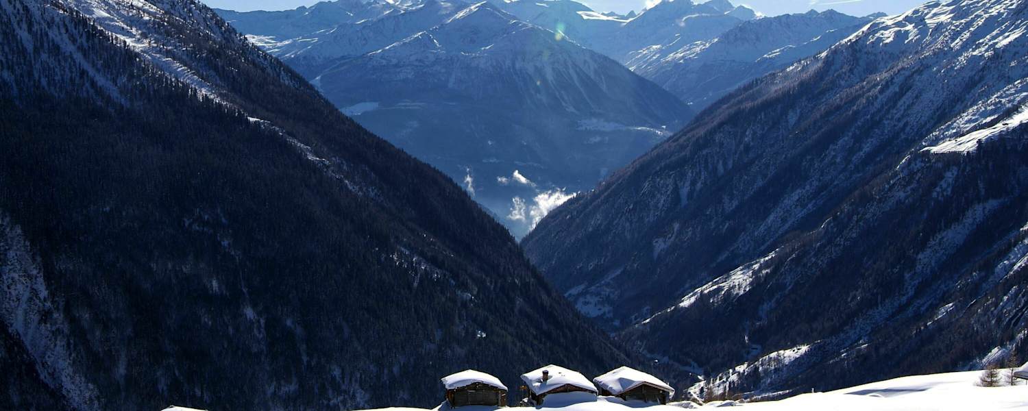 Oberwallis: Lötschental im Winter