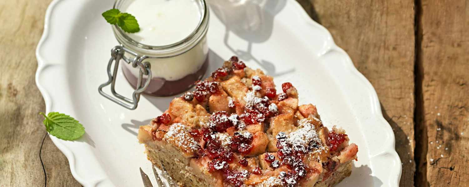 Heublumen Preiselbeer Kuchen