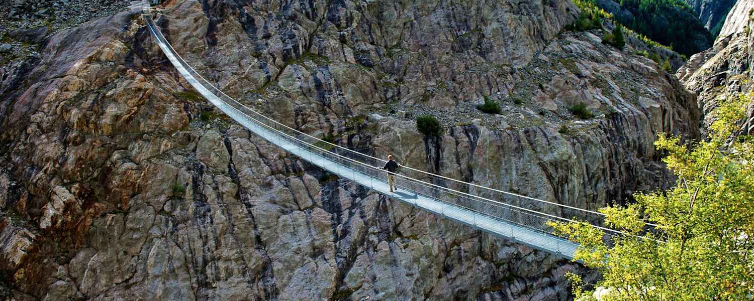 Blick in die Massaschlucht bei Blatten bei Naters im Wallis