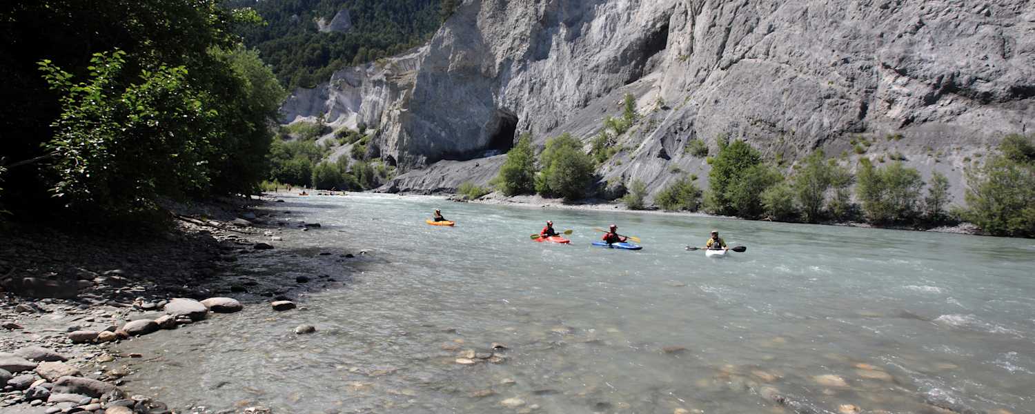 Kajakfahren Vorderrheinschlucht