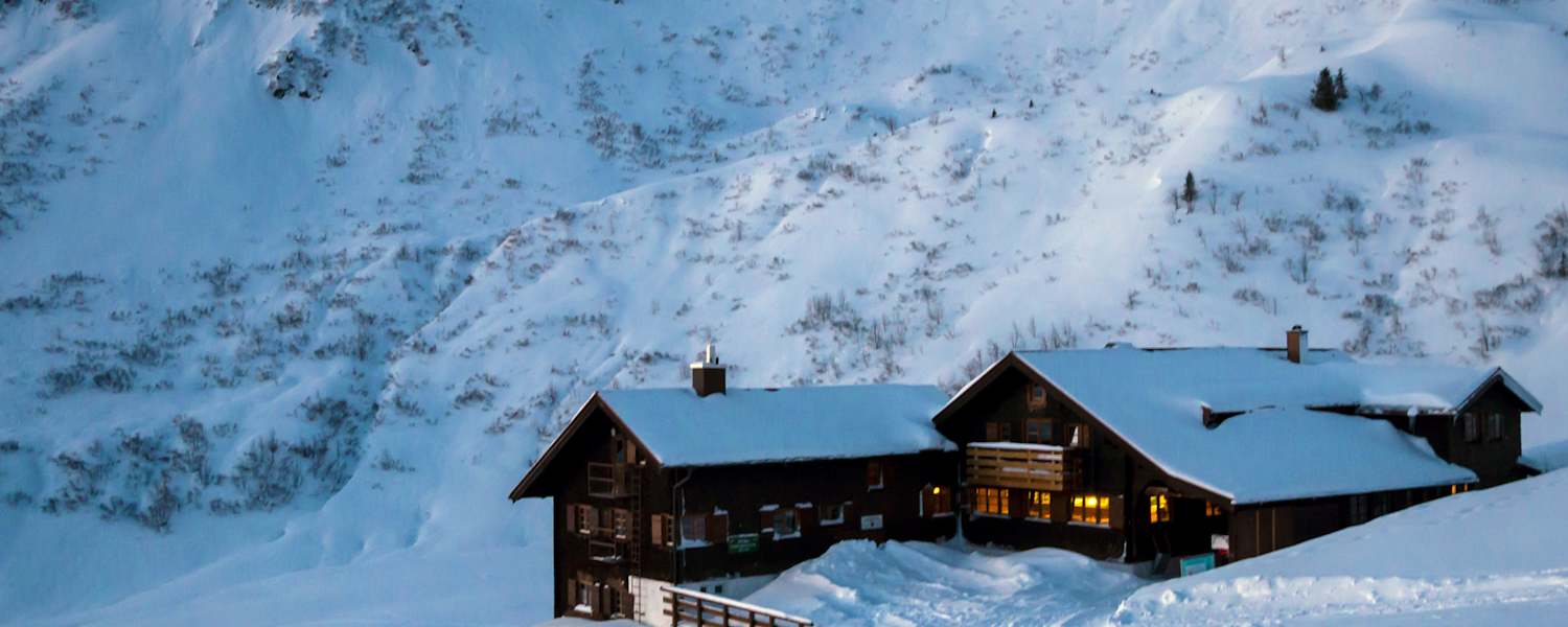 Die Schwarzwasserhütte im Vorarlberger Kleinwalsertal