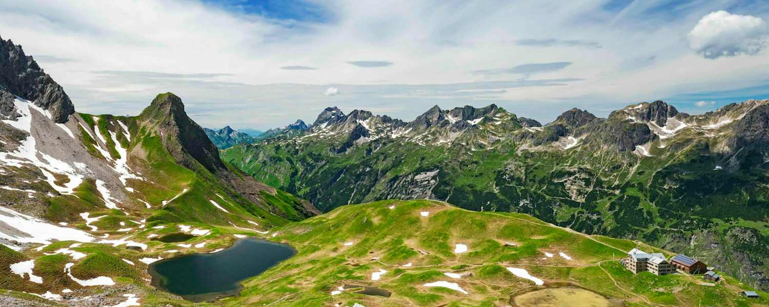 Die Rappenseehütte (2.091 m) in den Allgäuer Alpen