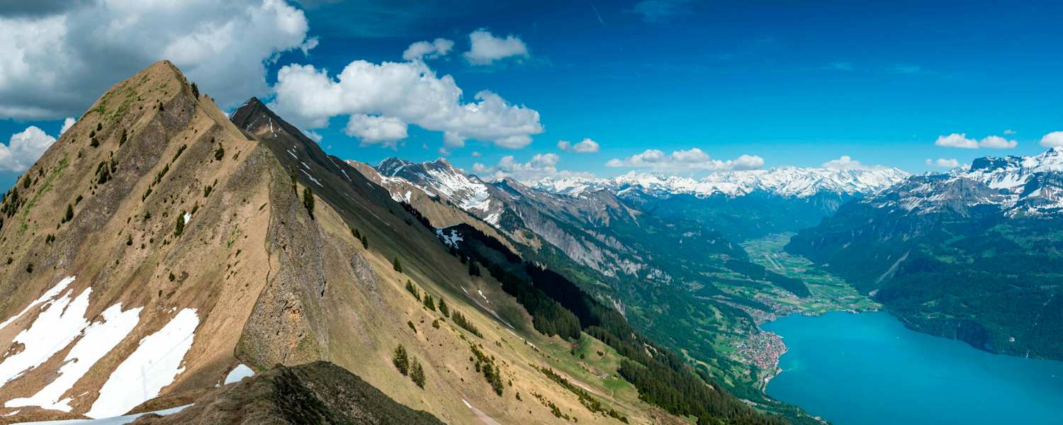 Panorama-Ausblick vom Brienzergrat in den Berner Alpen