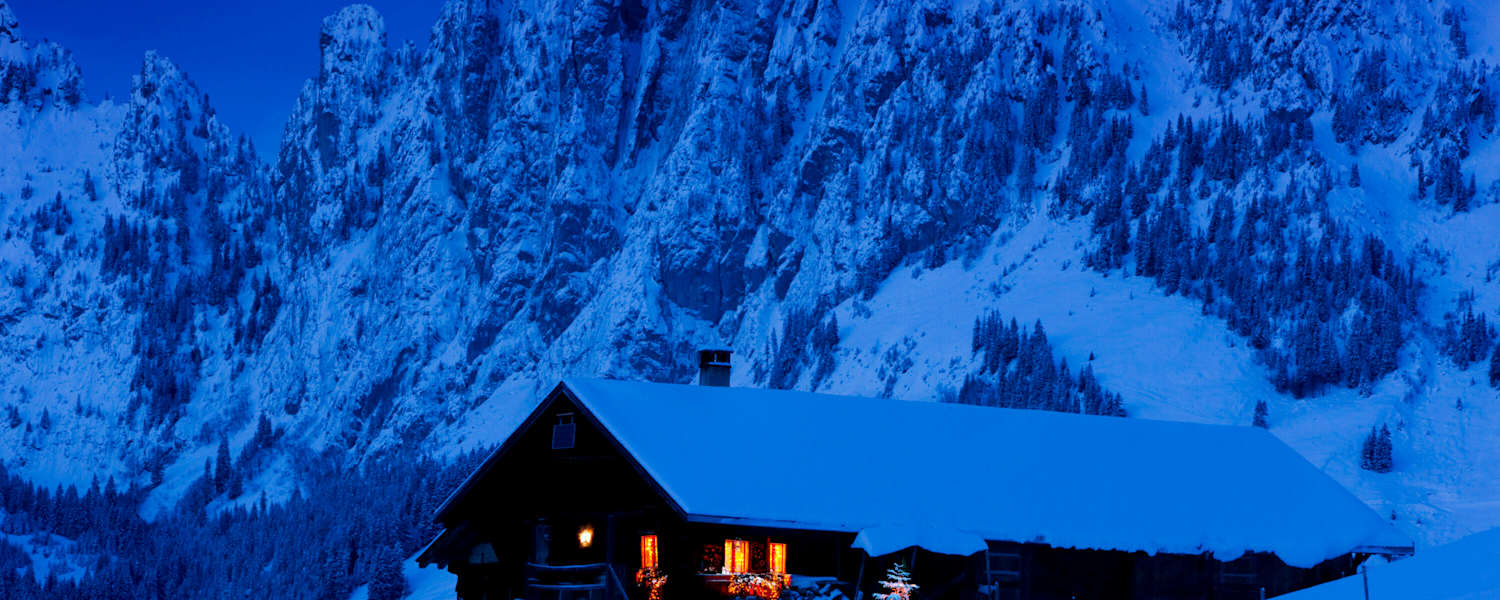 Wer es gerne ruhiger mag: Silvester am Berg