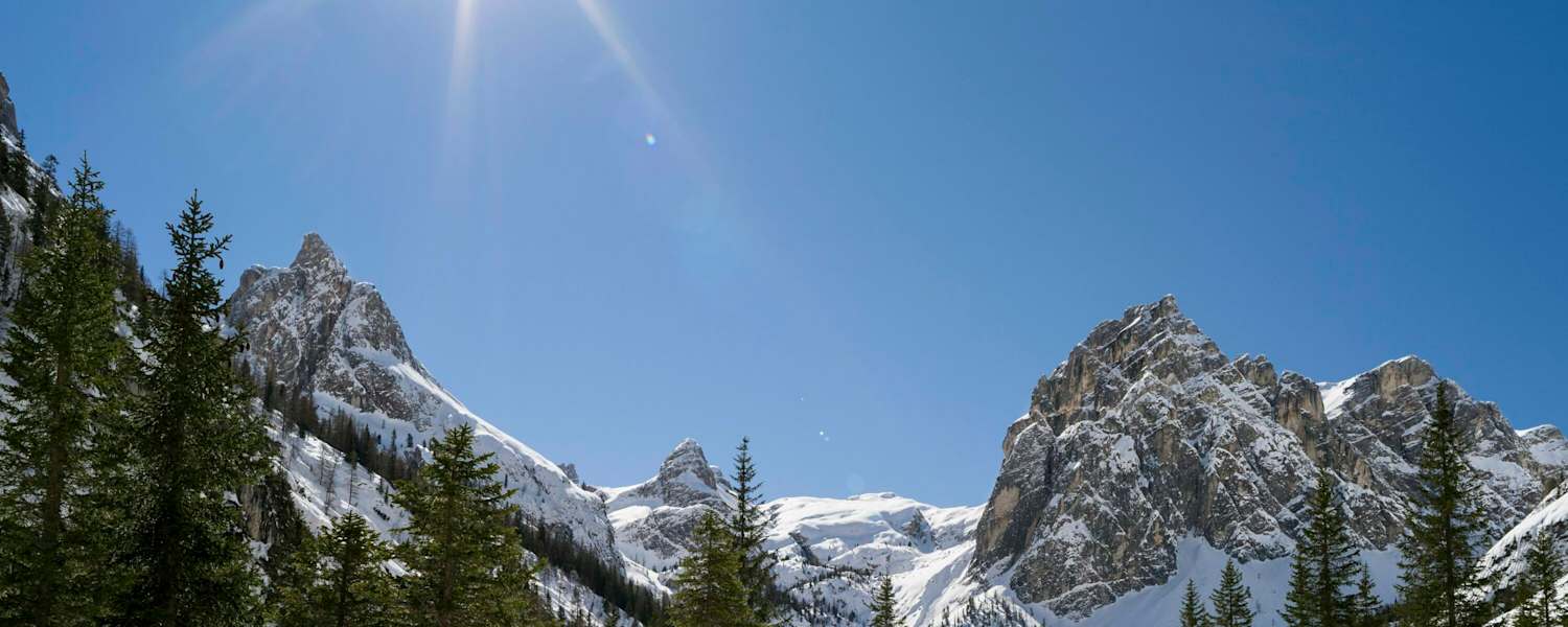 Das Innerfeldtal in den Sextner Dolomiten mit dem Gipfel des Morgenkopf (2.493 m)