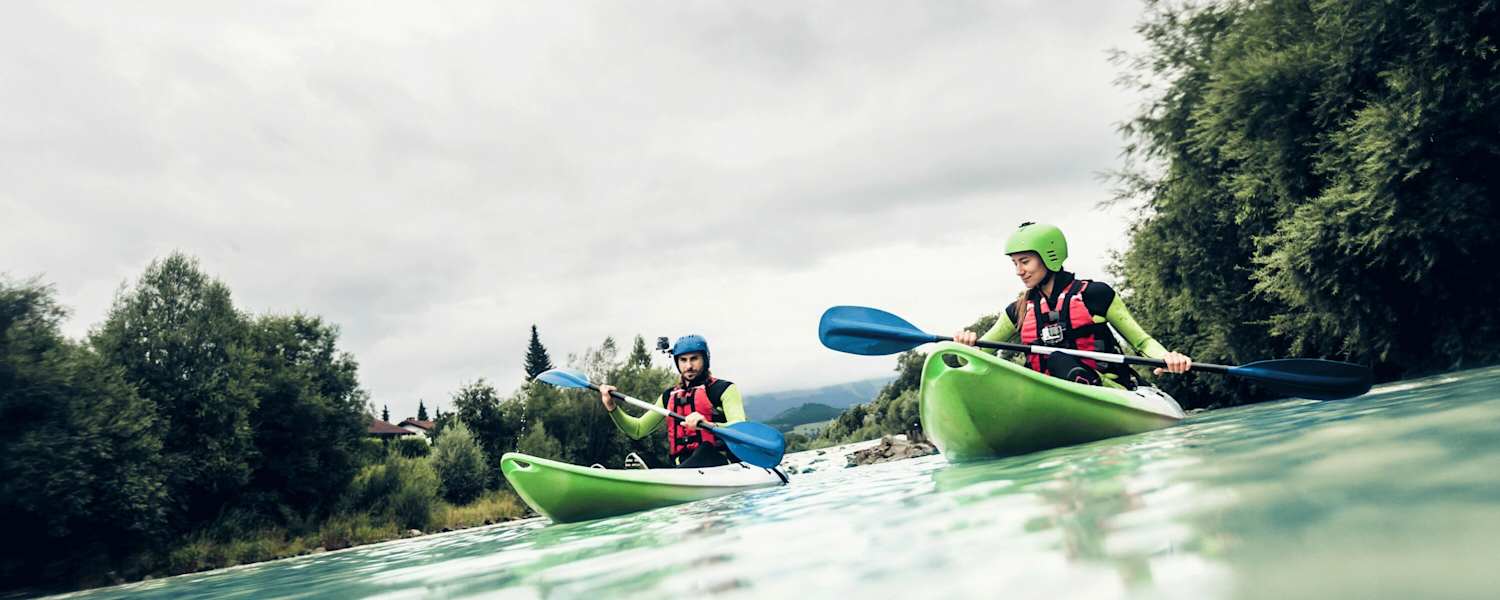 Paddeln auf der Iller in Bayern