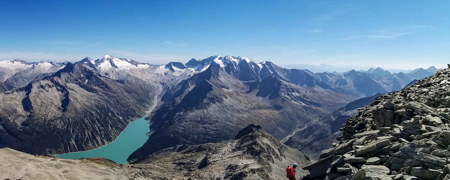 Bergsteiger im freien Gelände