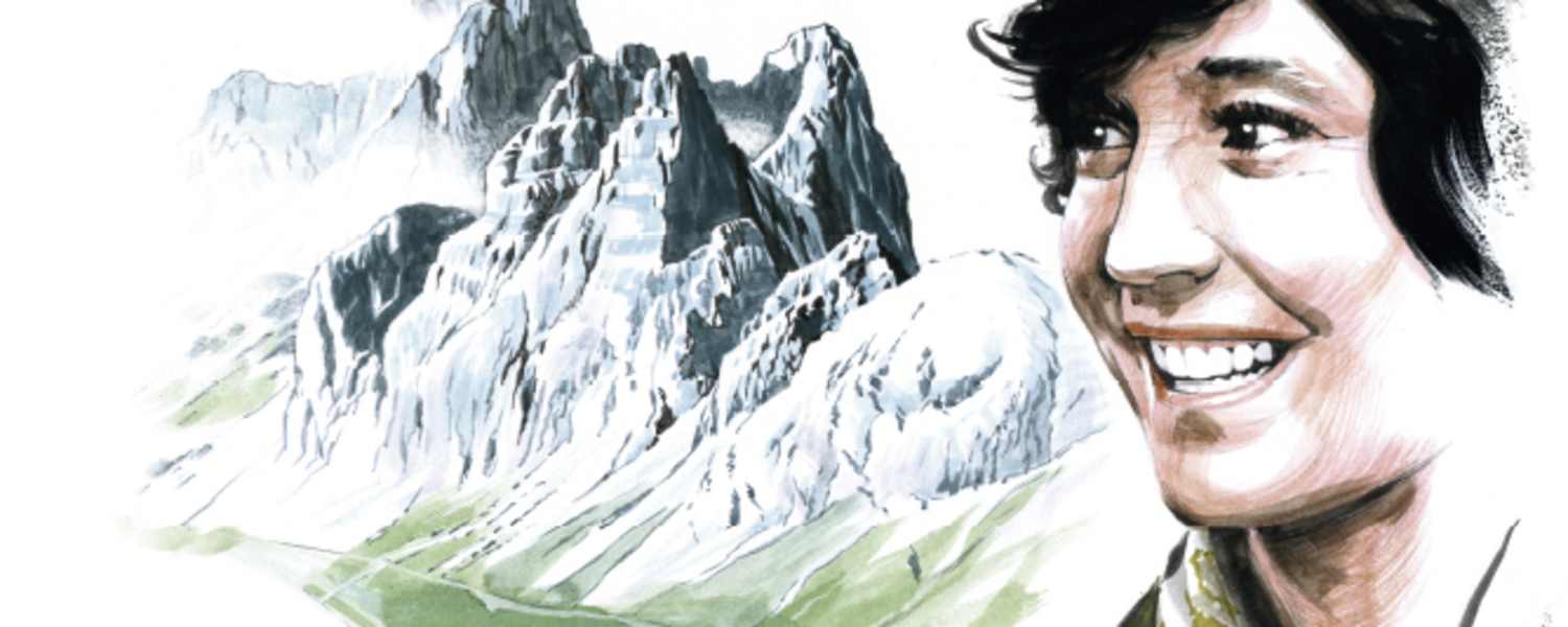 Paula Wiesinger und die große Marmolata-Südwand in Südtirol