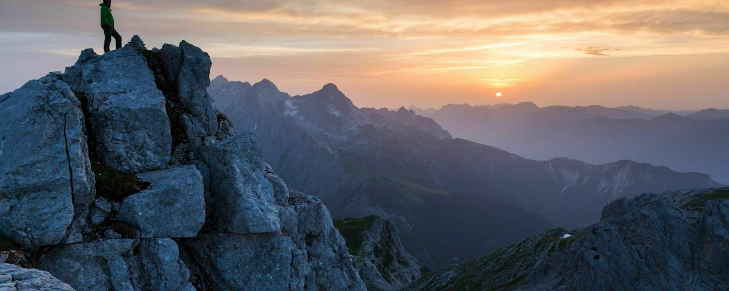 Auf der Dreitorspitze (2.682 m) im Wettersteingebirge