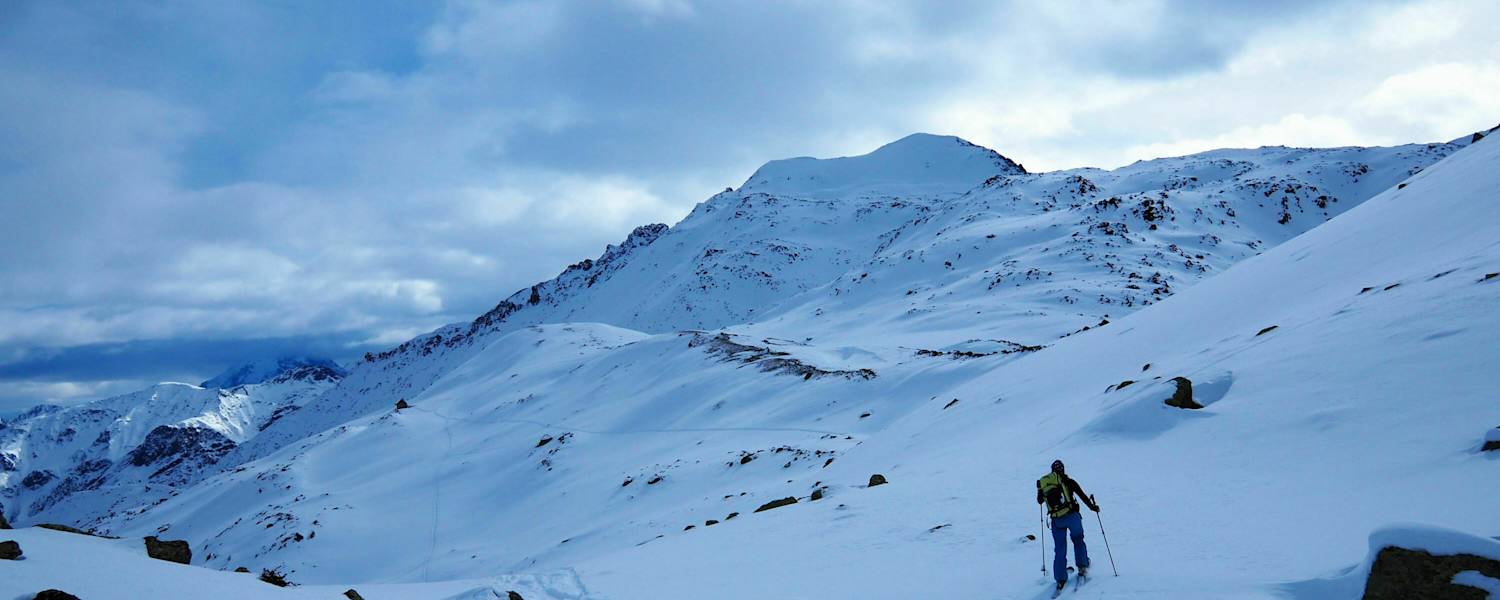 Skitour auf den Piz Turettas im Val Müstair in Graubünden