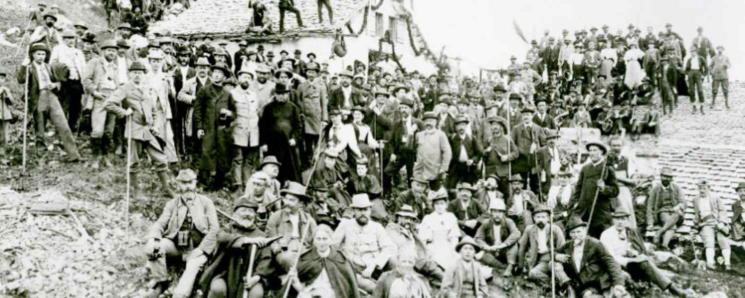 Die Eröffnung der Ravensburger Hütte im Jahr 1894 in Vorarlberg