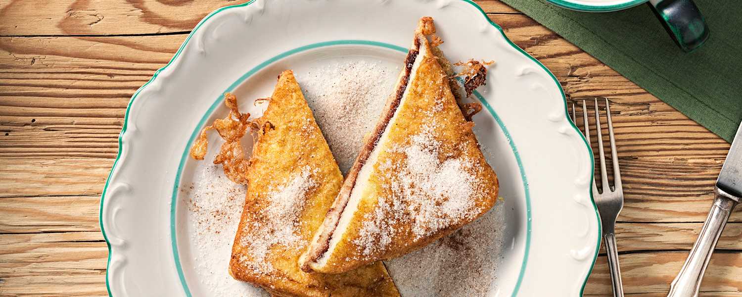 Pofesen, Apfelmus, Zimt, Zucker, Nachspeise, Rezept, Apres Berg