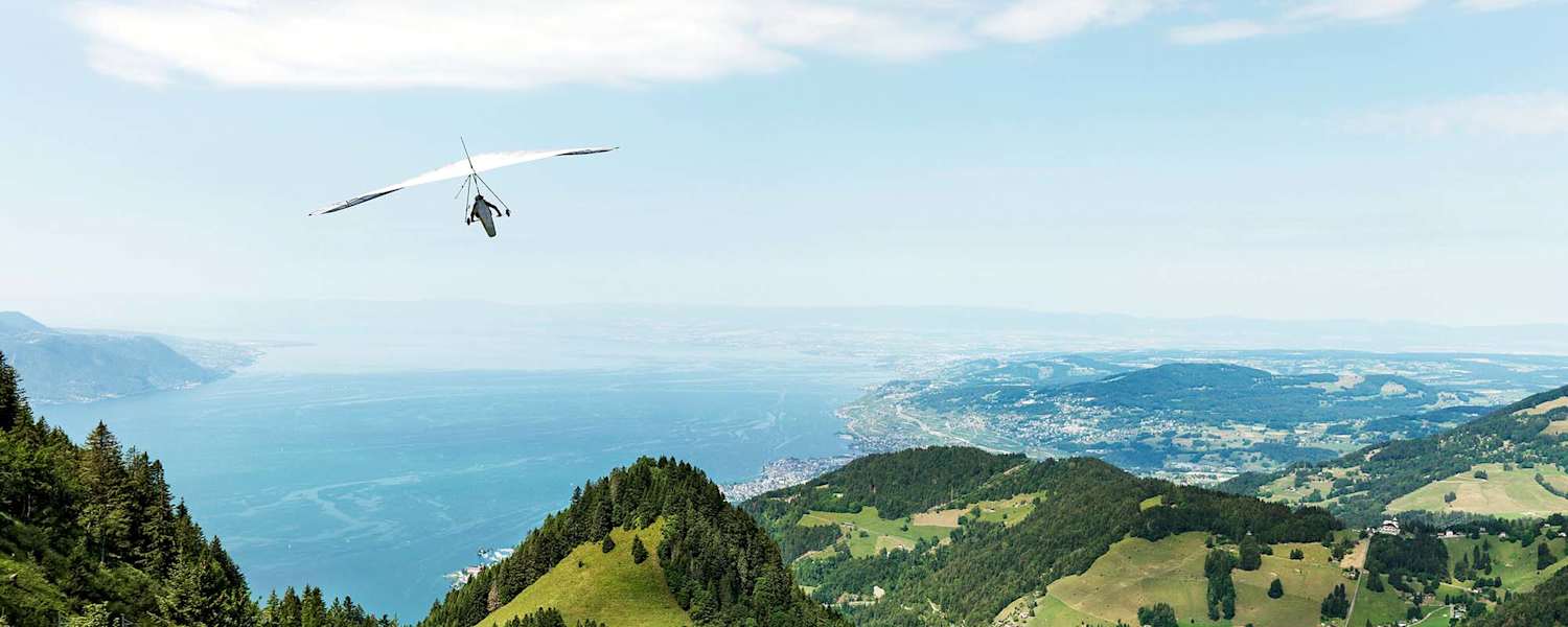 Durchstarten über den Genfersee.