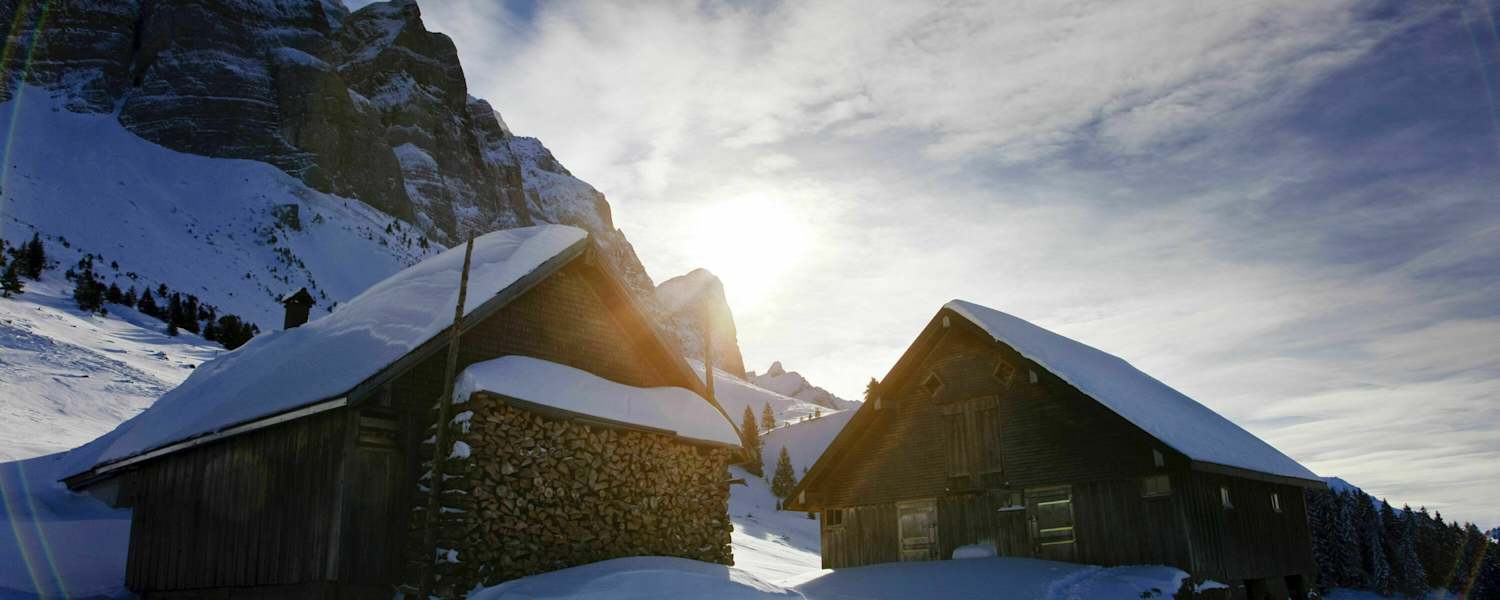 Winterlandschaft rund um die Schwägalp in den Appenzeller Alpen