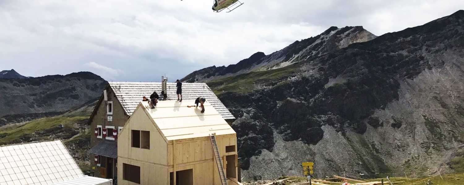 Bauarbeiten auf der Salmhütte in Kärnten