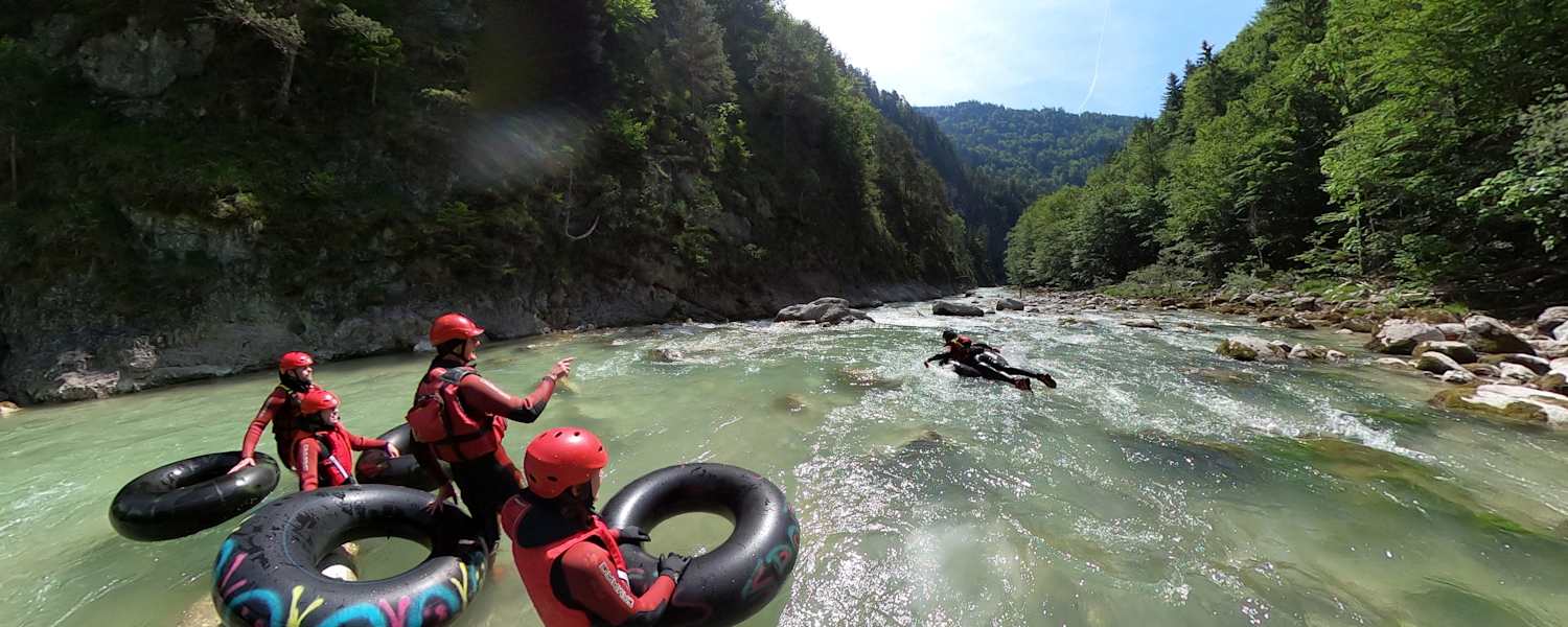 Schlauchreiten auf der Brandenberger Ache