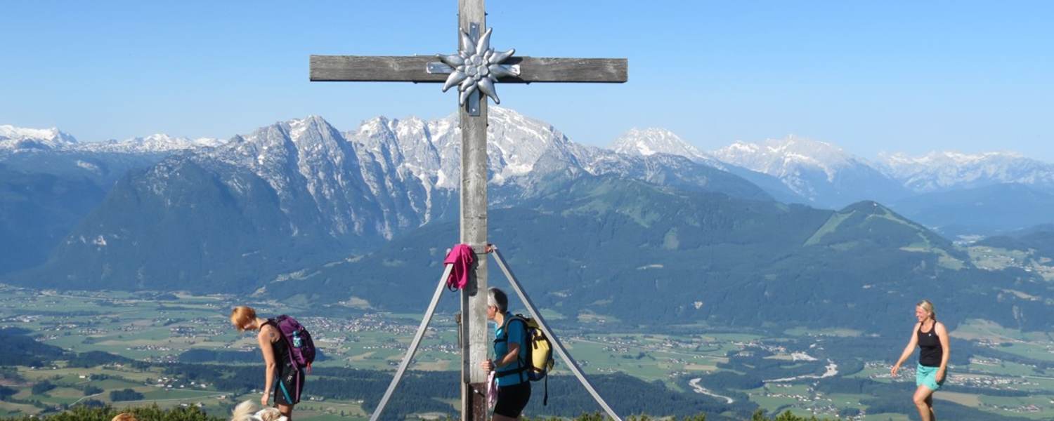 Der Gipfel des Schlenken (1.648 m) im Salzkammergut