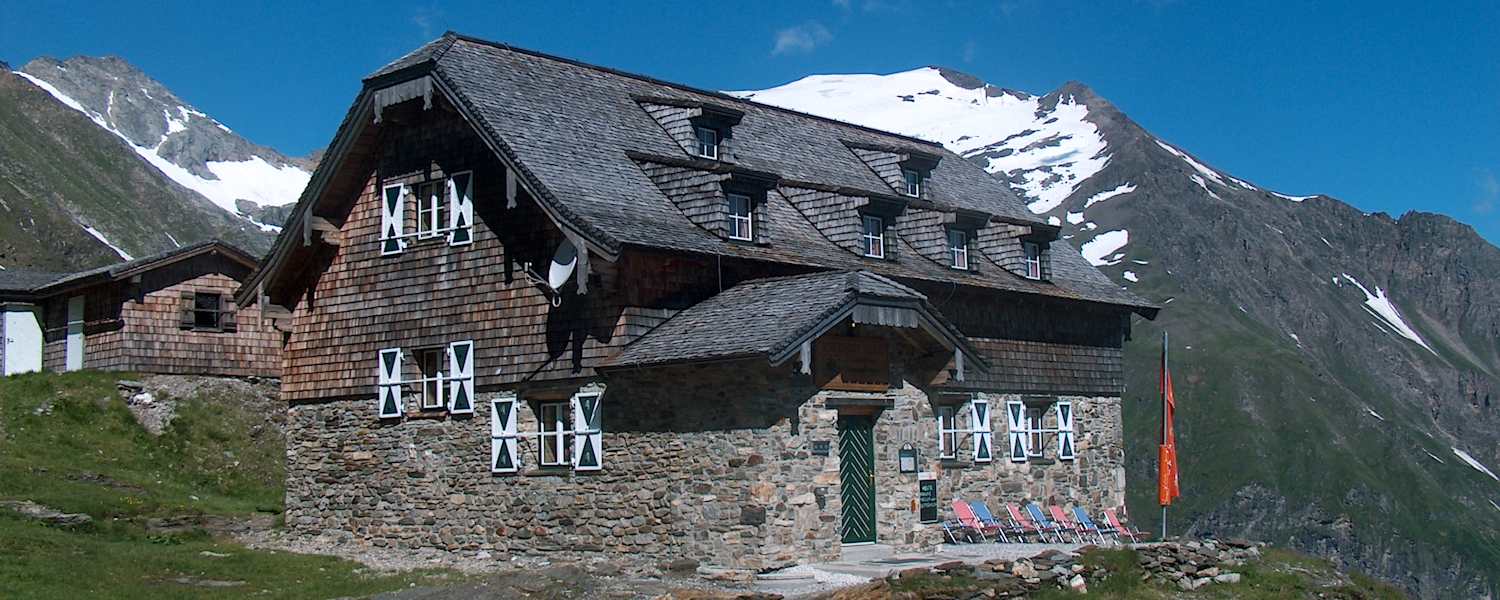 Schutzhaus Neubau in der Goldberggruppe in Salzburg