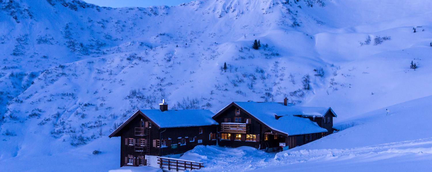 Die Schwarzwasserhütte in Vorarlberg