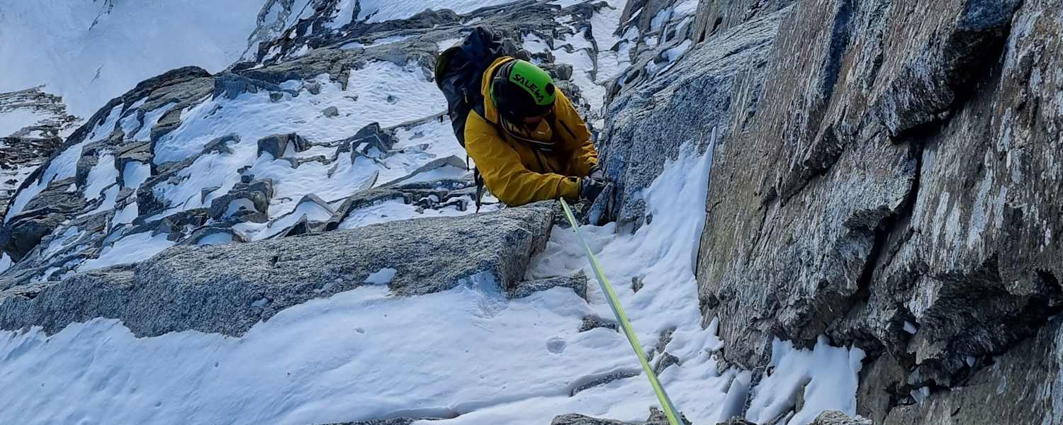 Martin Sieberer in der Schrammacher Nordwand