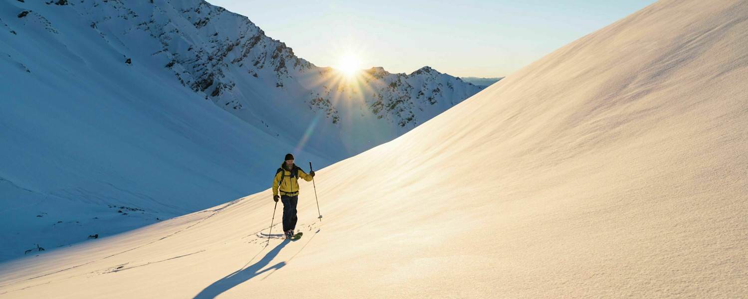 Skitourengeher in Lenzerheide, Schweiz