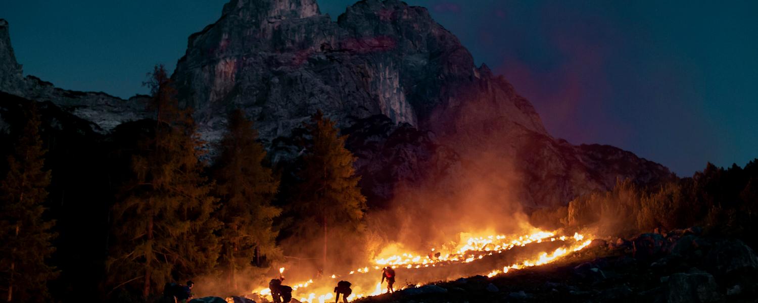 Sonnwendfeuer auf der Zugspitze