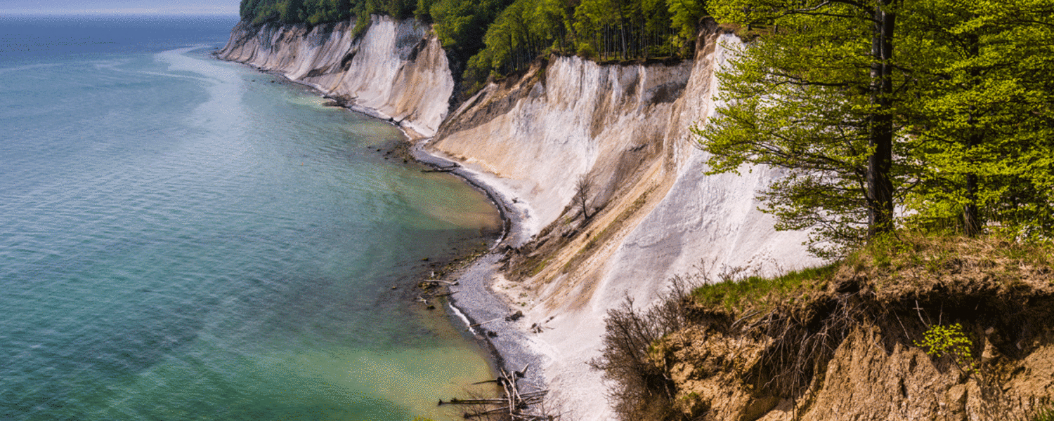 Entlang der Kreidefelsen und Steilküsten des Jasmund Nationalparks auf Rügen