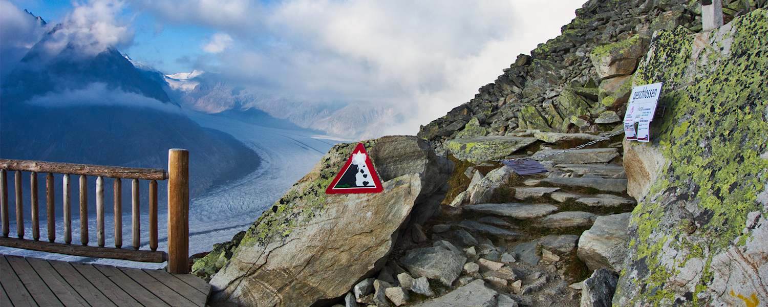 Steinschlag Geröll Gefahr