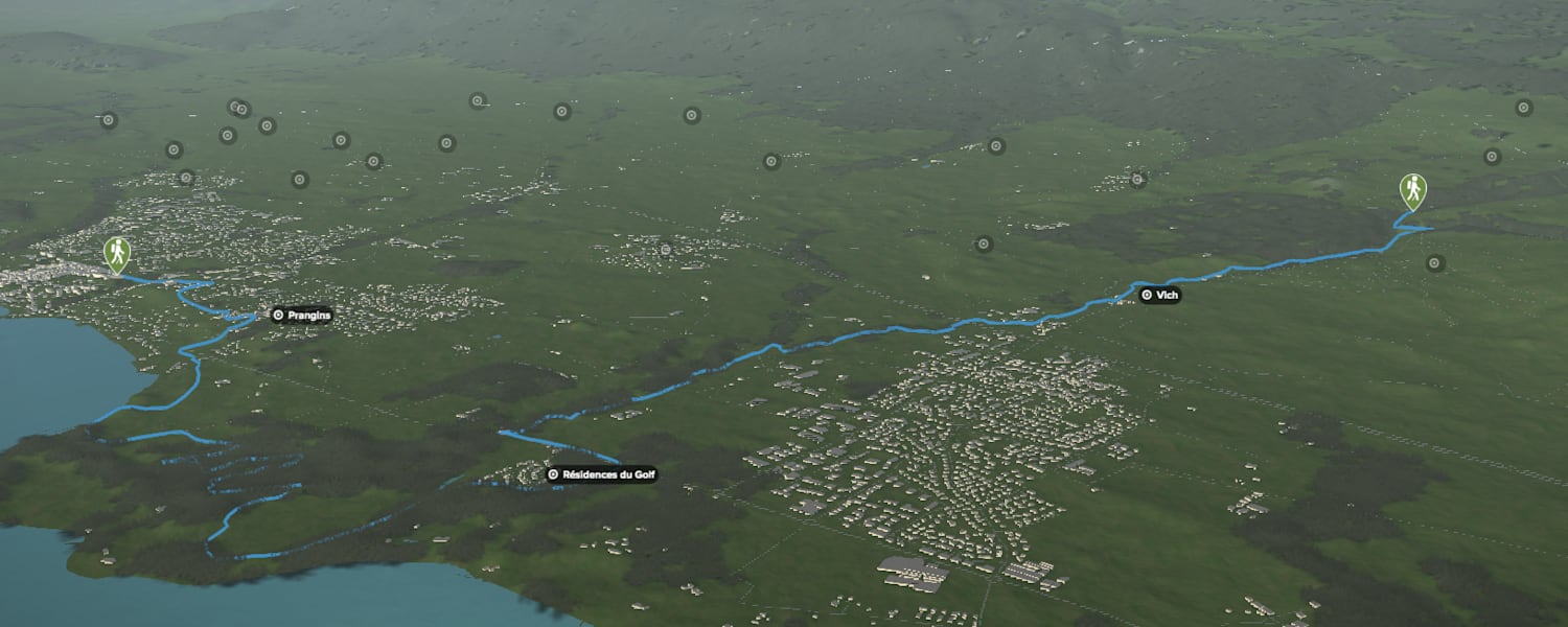 Die Toblerone-Linie: „Sentier des Tobelrones“ nahe Nyon am Genfersee