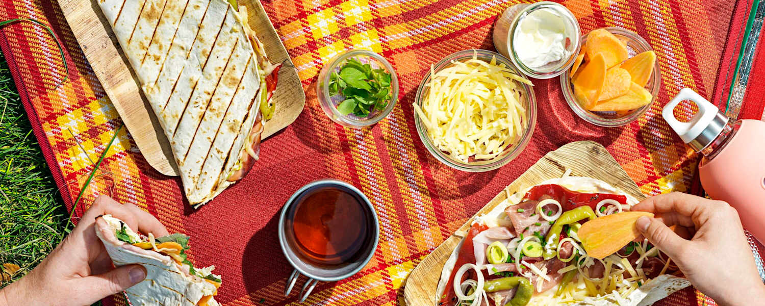 Ideal für Picknick und Wanderung: Tortilla-Calzonen