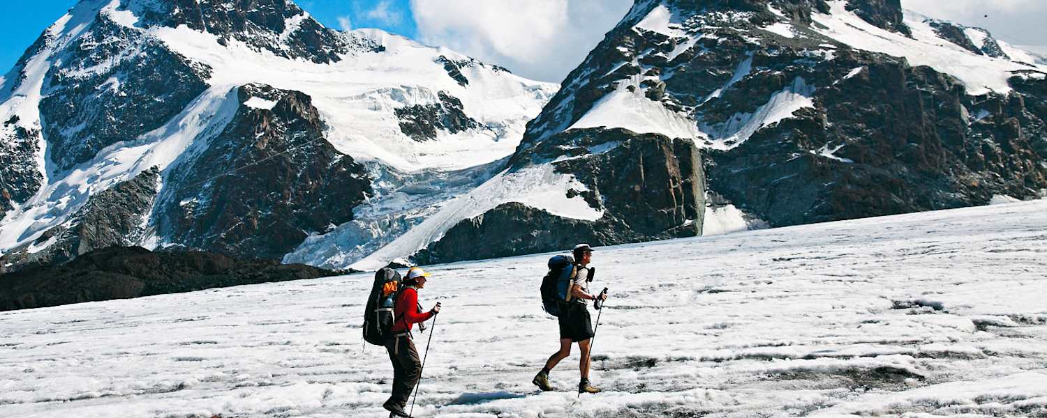 Trekking in den Walliser Alpen: Am Oberen Theodulgletscher