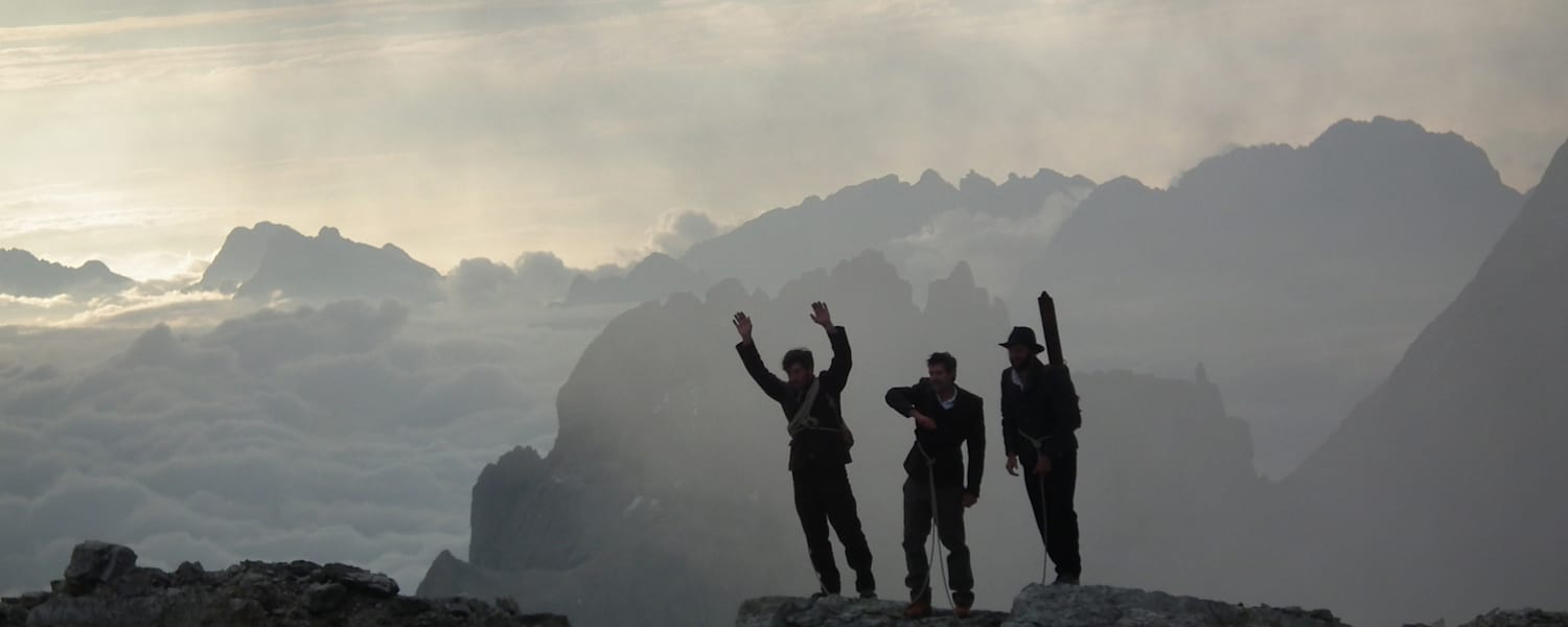 Nachgestellte Szene der Erstbesteiger