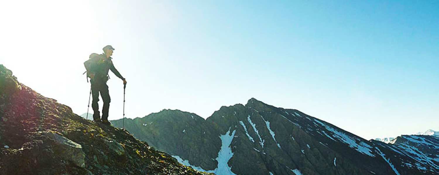 Wanderer in der Glocknergruppe in Tirol