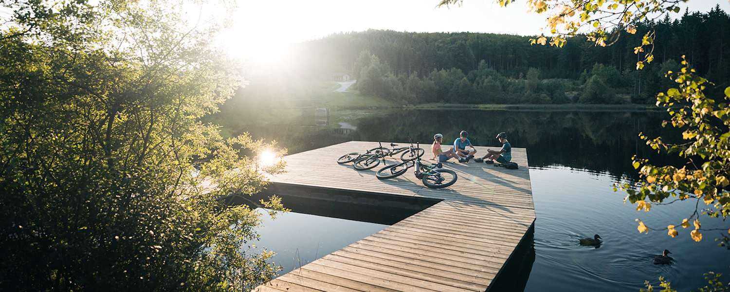 Rad Zwischenstopp am See im Mühlviertel
