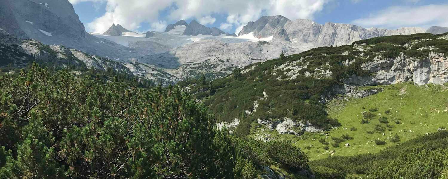 Blick auf das Dachsteinmassiv