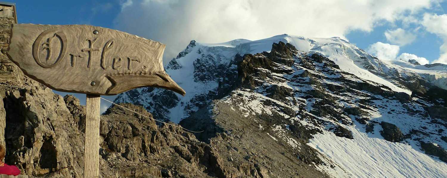 Der Ortler von der Payerhütte aus gesehen.