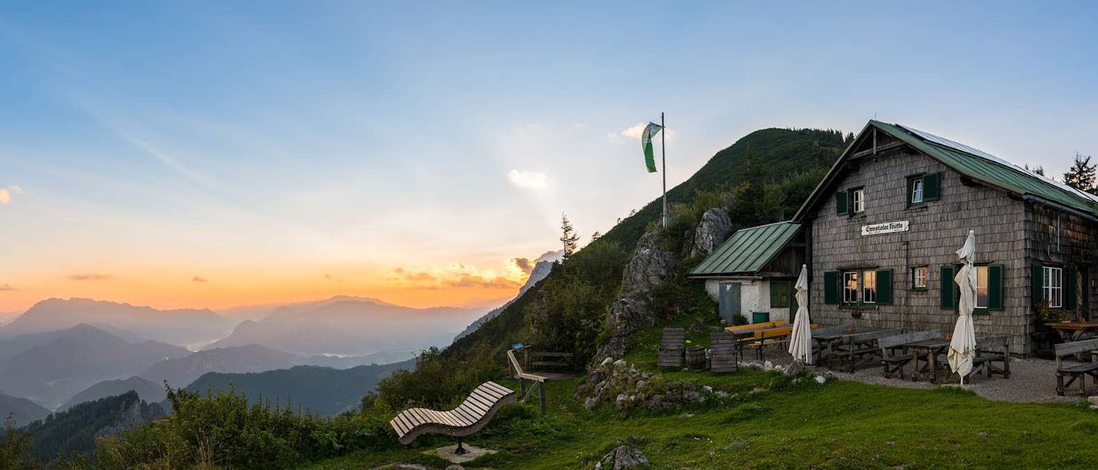 Abendstimmung auf der Ennstaler Hütte