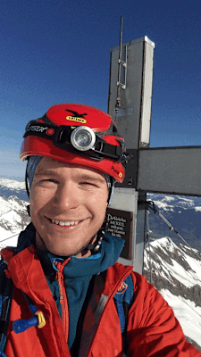 Chris Miller am Gipfel des Hohen Tenns in der Glocknergruppe