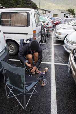 Am Parkplatz des Milford Sound