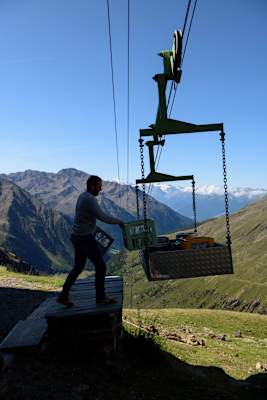 Materialseilbahn Oberetteshütte