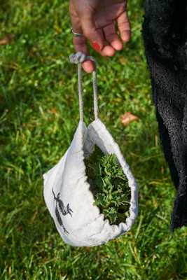 Stoffsackerl mit Wildkräuter