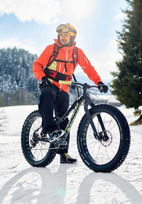 Der Guide und Trendsetter Michael Stix mit seinem Fatbike