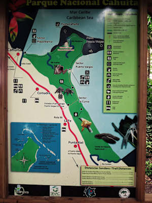 Karte des Nationalparks Cahuita
