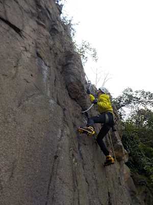 Drytoolen am Bohrturm