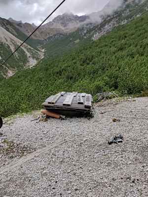 Materialseilbahn Hütte