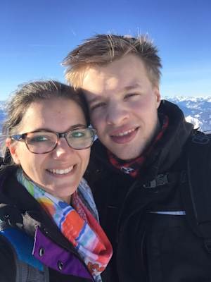 Nicole Ruprecht war mit ihrem Partner Christopher Zwinger auf der Hütte