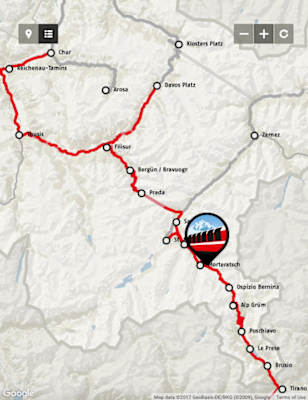 Strecke des Bernina-Express