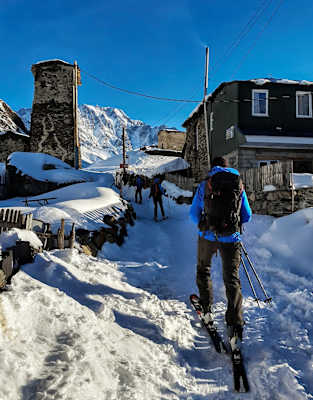 Reise Georgien Winter Freeriden Swanetien