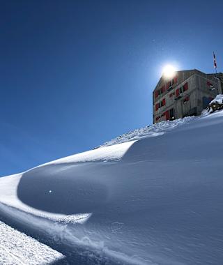 Britannia Hütte im Winter