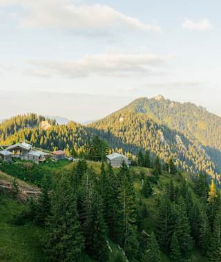 Die Brunnenkopfhütte in den Ammergauer Alpen